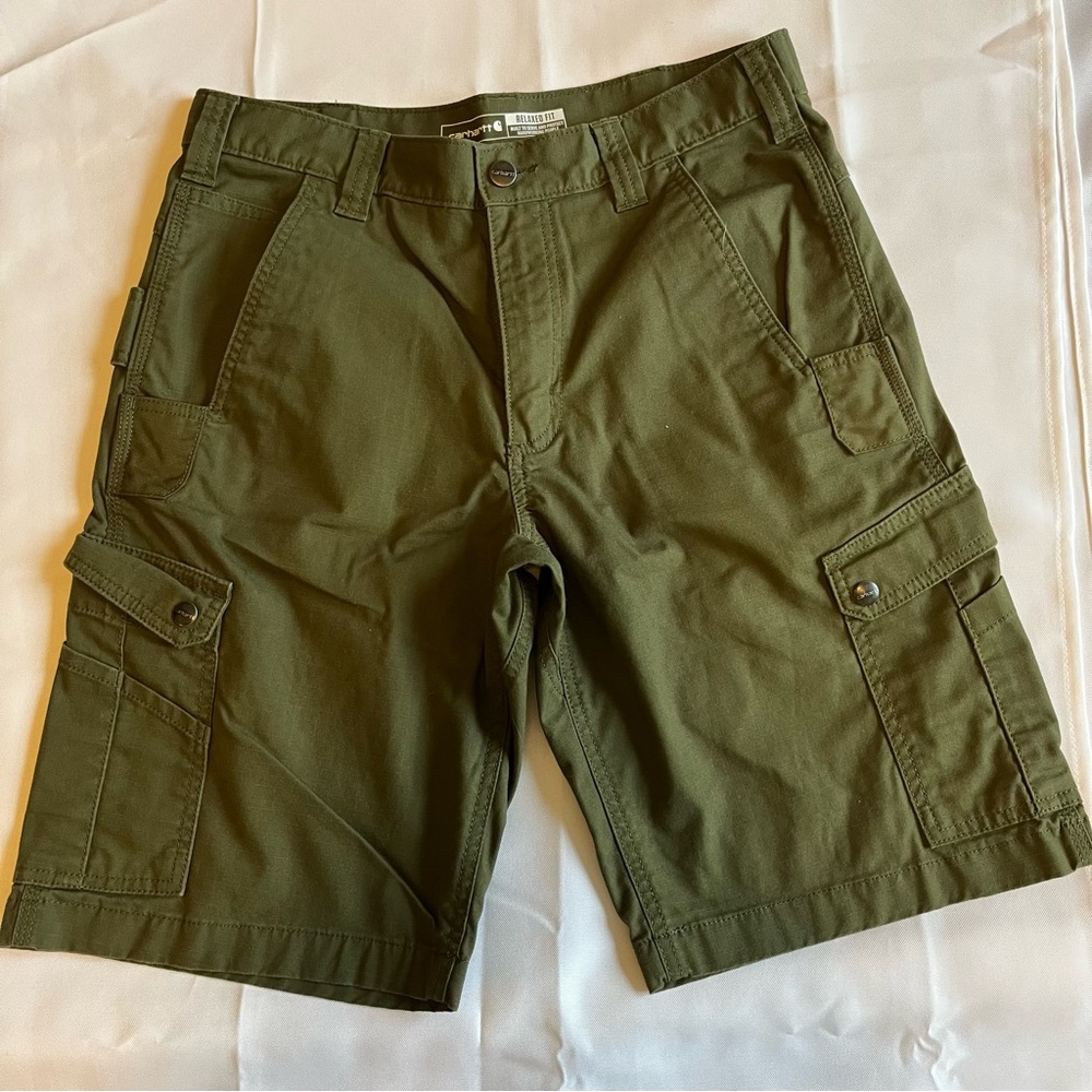 Men's Carhartt BS2747-M Green Cargo Shorts EUC